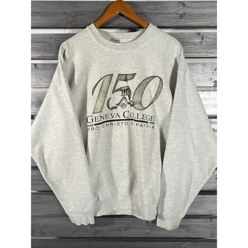 Vintage 90s Fruit of the Loom Geneva College Heavyweight Sweatshirt Men XL shirt